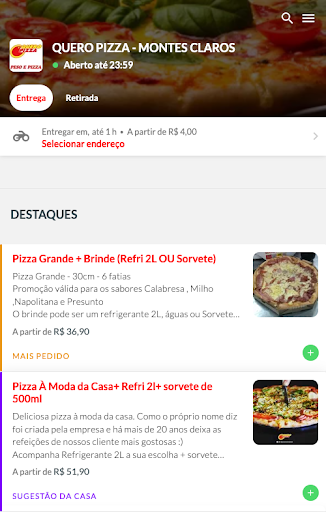 Quero Pizza Screen 2
