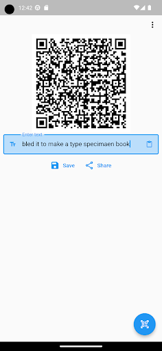 QB Scan: Generate and scan QR Screen 3