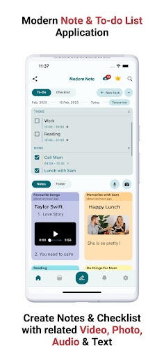 Note, To-do, Voice Note Widget Screenshot 1 - AppWisp.com