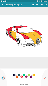 racing car coloring game
