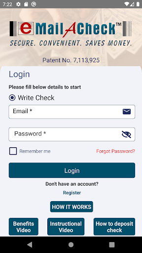 Android application eMailACheck screenshort
