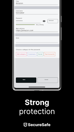 SecureSafe Password Manager Screen 2