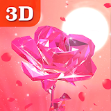 3D Pink Rose Live Wallpaper icon