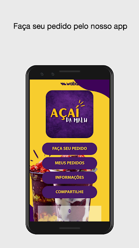 Android application Açaí da Malu screenshort