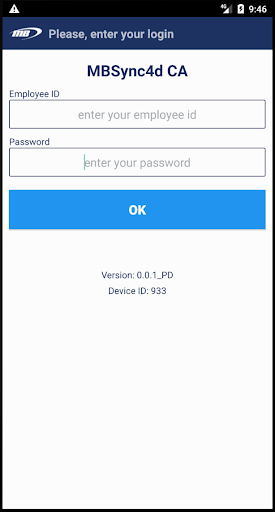 Android application MBSync4D - CA screenshort