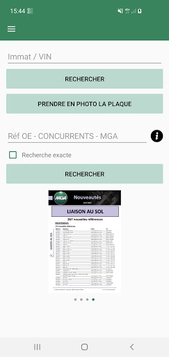 Android application MyMGAMobile screenshort