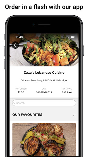 Android application Zaza's Lebanese Cuisine screenshort