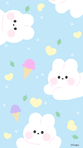 Android application 카카오톡 테마 - 여름 토끼 (카톡테마) screenshort
