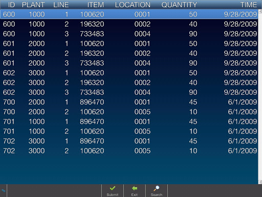 RFgen 5.0.8 Mobile Client Screen 3