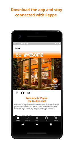 Android application Peppe Restaurant screenshort