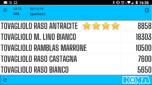 Android application LaundryPRO: Fabbisogno screenshort
