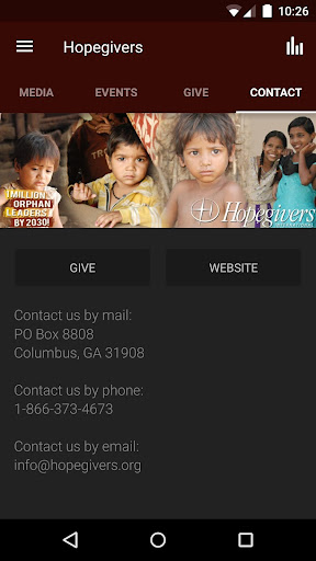 Hopegivers International, Inc. Screen 3