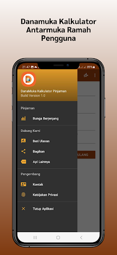 Android application DanaMu Kalkulator Pinjaman screenshort