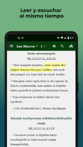 Android application Náhuatl Zacatlán Bible screenshort