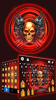 screenshot of Red Skull Guns Keyboard Theme
