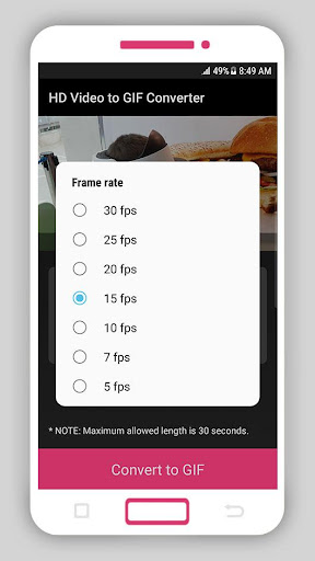 Screenshot of HD Video to GIF Converter