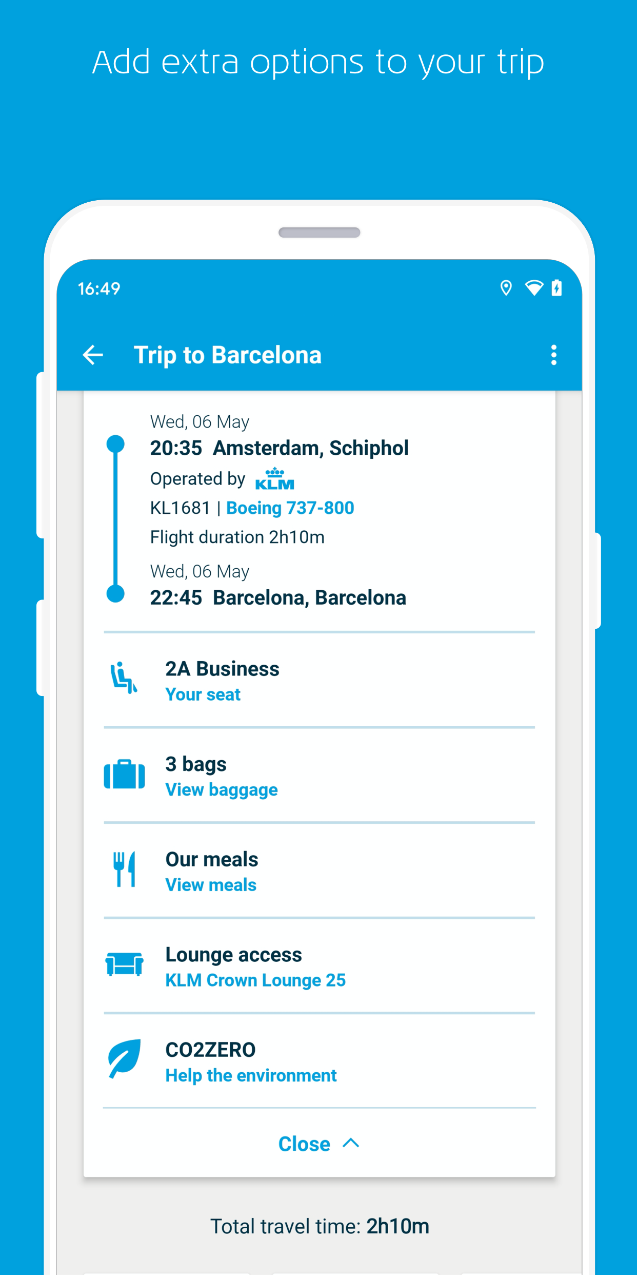 Android application KLM – Book flights and manage your trip screenshort