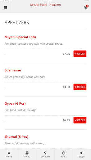 Miyabi Sushi - Houston Screen 2