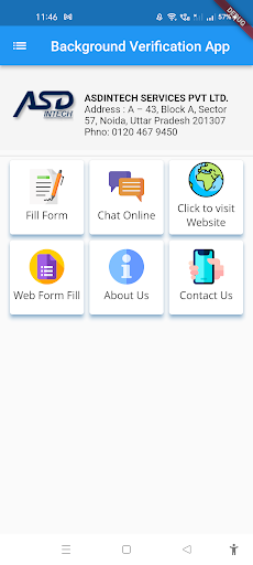Android application Asdintech screenshort