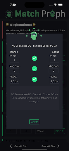 Match Proph - AI Predictions Screen 3
