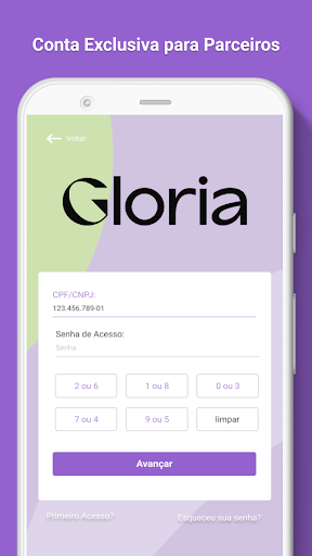 Android application Gloria Bank screenshort