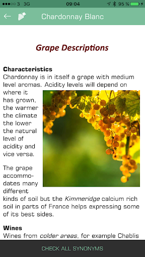 Android application 200+ Wine Grapes screenshort