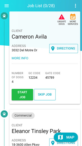 Sweep&Go Field Tech App Screen 2