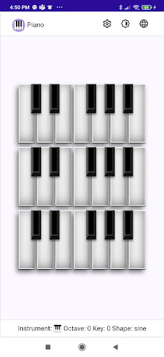 Android application Piano screenshort