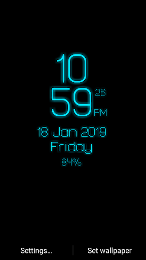 Android application Digital Clock Lwp - Digi Clock screenshort