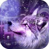 Night Sky Wild Wolf Keyboard Theme icon