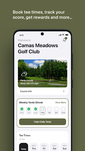 Android application Camas Meadows Golf Club screenshort