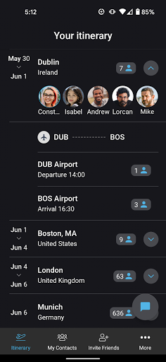 Android application apreet β – Travel & Network screenshort