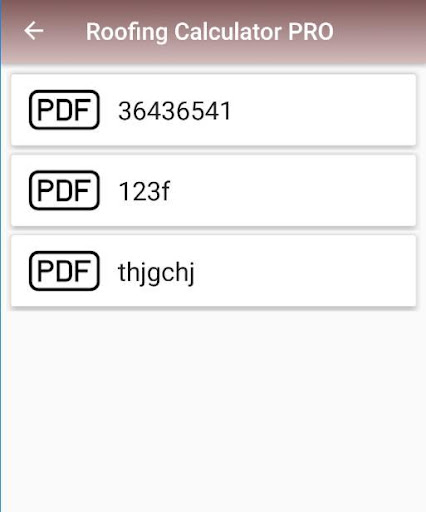 Calculation of roofs Screen 2