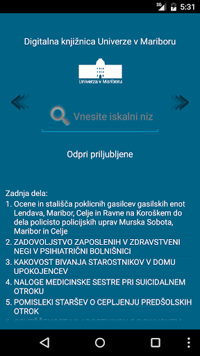 Android application OpenScience screenshort