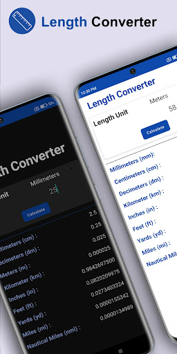 Android application Length Converter screenshort