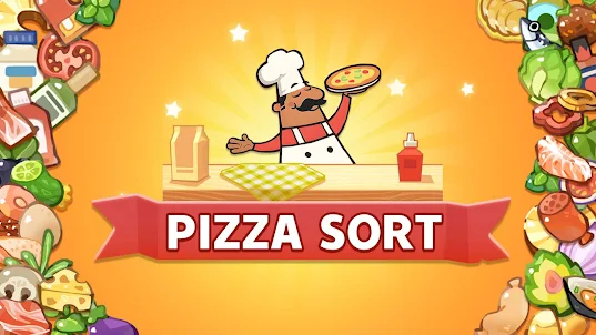Pizza Sort: 食べ物ソートゲーム