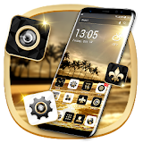 Golden forest launcher theme &wallpaper icon