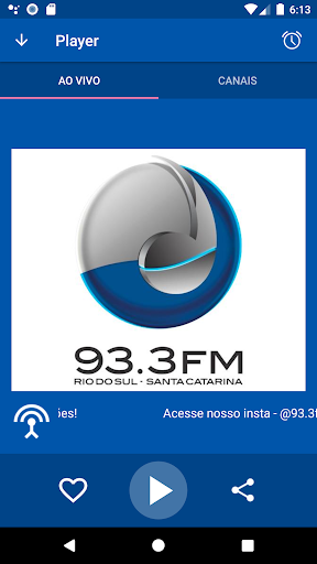 Android application Rádio 93 FM Rio do Sul screenshort