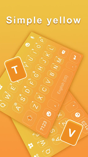 Classic Yellow Keyboard Theme Screen 2