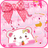 Pink Kitty Bow Keyboard Theme pink bow icon