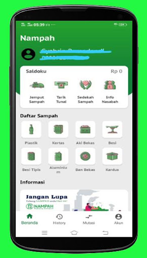 Android application Nampah screenshort