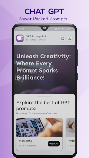 Android application GPT PromptPal screenshort
