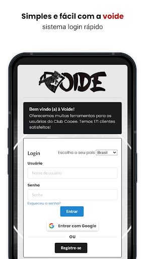 Android application Voide - Ferramentas Club Cooee screenshort