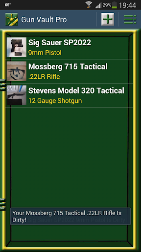 Android application Gun Vault Pro screenshort