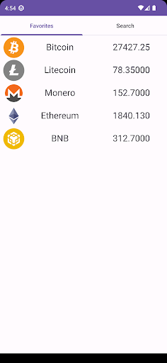 Simple Crypto Coin Info Screen 2
