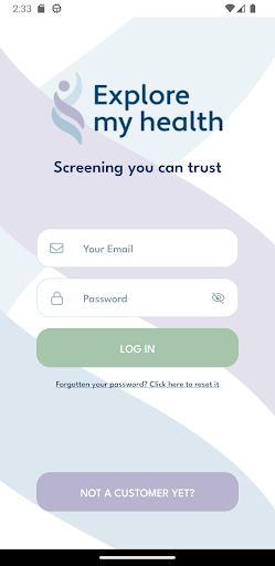 Android application Explore My Health screenshort