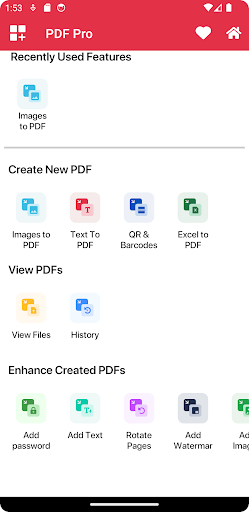 Android application PDF Pro screenshort
