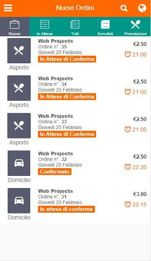 SpeedFork - App Fornitore Screen 2