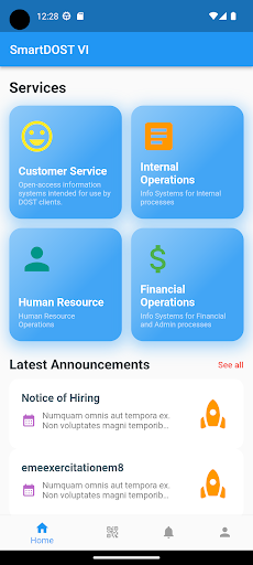 Android application SmartDOST screenshort