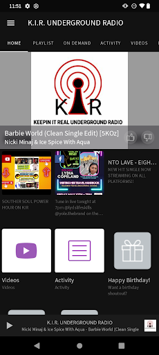 K.I.R. UNDERGROUND RADIO Screen 2